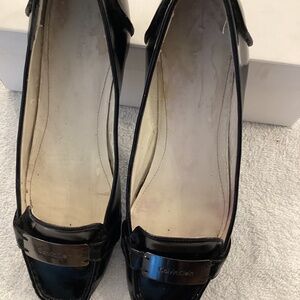 Calvin Klein Loafers Color : (PREOWNED )(Color:Black Patent )(Size: 10)
